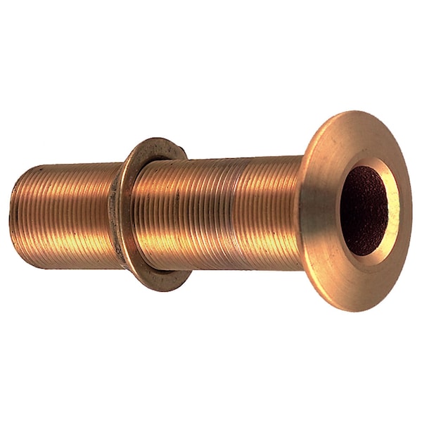 3/4" Thru-Hull Fittnig W/ Pipe Thread Bronze Extra Lo